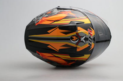 CANYON Helmet Wolf Black Orange Shiny