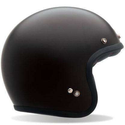 Open Face Helmet with Visor Matte Black